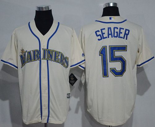 Mariners #15 Kyle Seager Cream New Cool Base Stitched Jersey - Zenithce