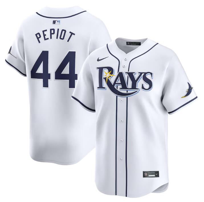 Tampa Bay Rays #44 Ryan Pepiot White Home Limited Stitched Jersey - Zenithce