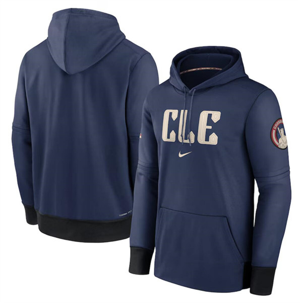 Cleveland Guardians Navy 2024 City Connect Collection Practice Performance Pullover Hoodie - Zenithce