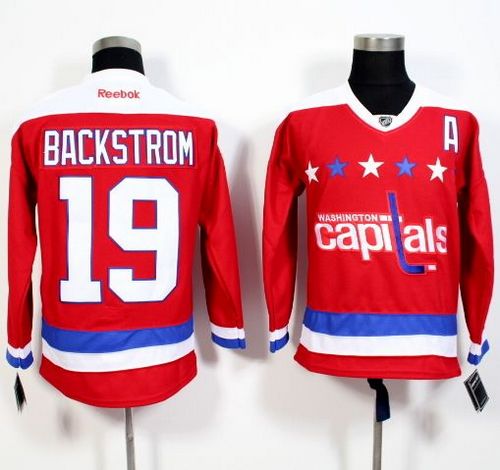 Capitals #19 Nicklas Backstrom Red Alternate Stitched Jersey - Zenithce