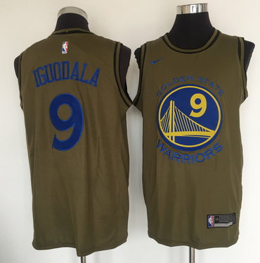 Golden State Warriors #9 Andre Iguodala Olive Swingman Jersey - Zenithce