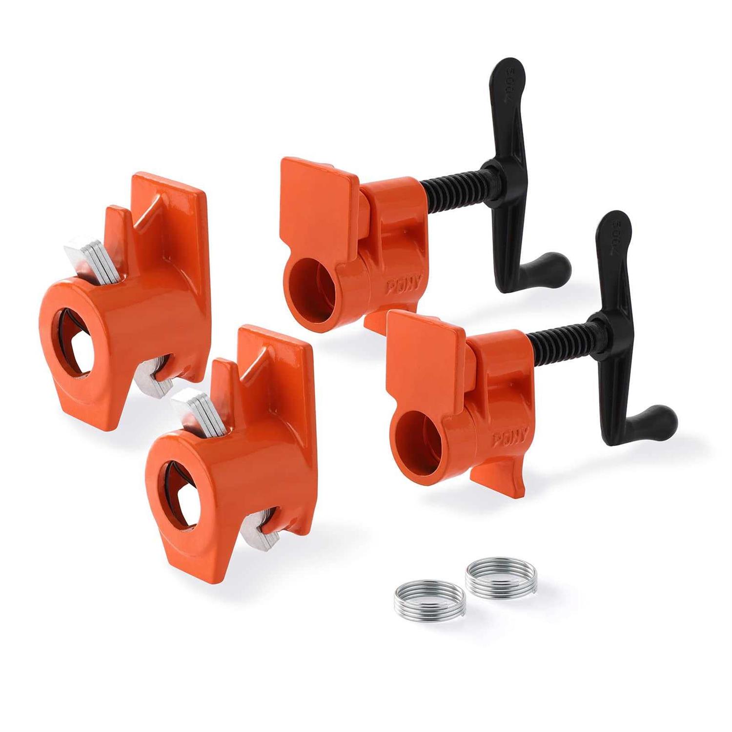 PONY 2-Pack Wood Gluing Pipe Clamp Fixture Black Pipe - Zenithce