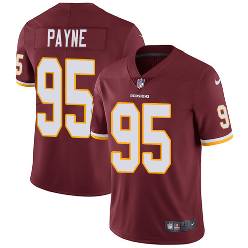 Washington Redskins #95 Da'Ron Payne Burgundy Red Vapor Untouchable Limited Stitched Jersey - Zenithce