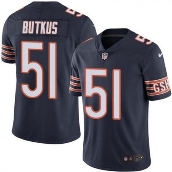 Chicago Bears #51 Dick Butkus Navy Vapor Untouchable Limited Stitched Jersey - Zenithce