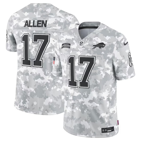 Buffalo Bills #17 Josh Allen Arctic Camo 2024 F.U.S.E. Salute To Service Limited Stitched Jersey - Zenithce