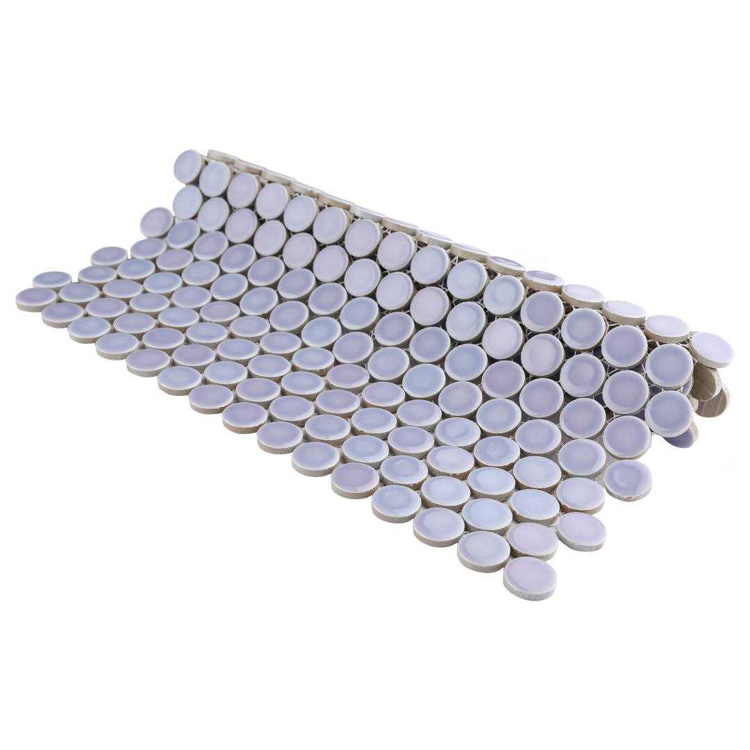 Hudson Penny Round 0.8 x 0.8 Porcelain Penny Round Mosaic Wall & Floor Tile Merola Tile - Zenithce