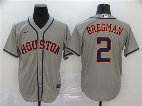 Houston Astros #2 Alex Bregman Grey Cool Base Stitched Jersey - Zenithce