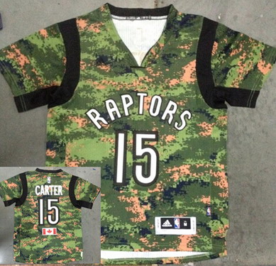 Toronto Raptors #15 Vince Carter Revolution 30 Swingman 2014 New Camo Short-Sleeved Jersey - Zenithce