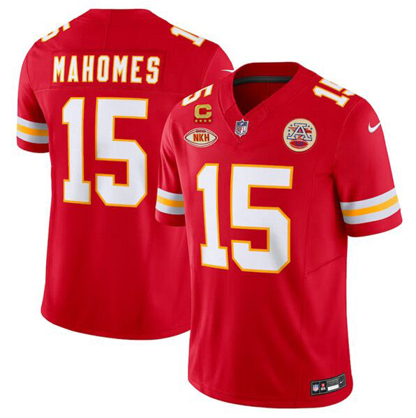 Kansas City Chiefs #15 Patrick Mahomes Red 2024 F.U.S.E. With 