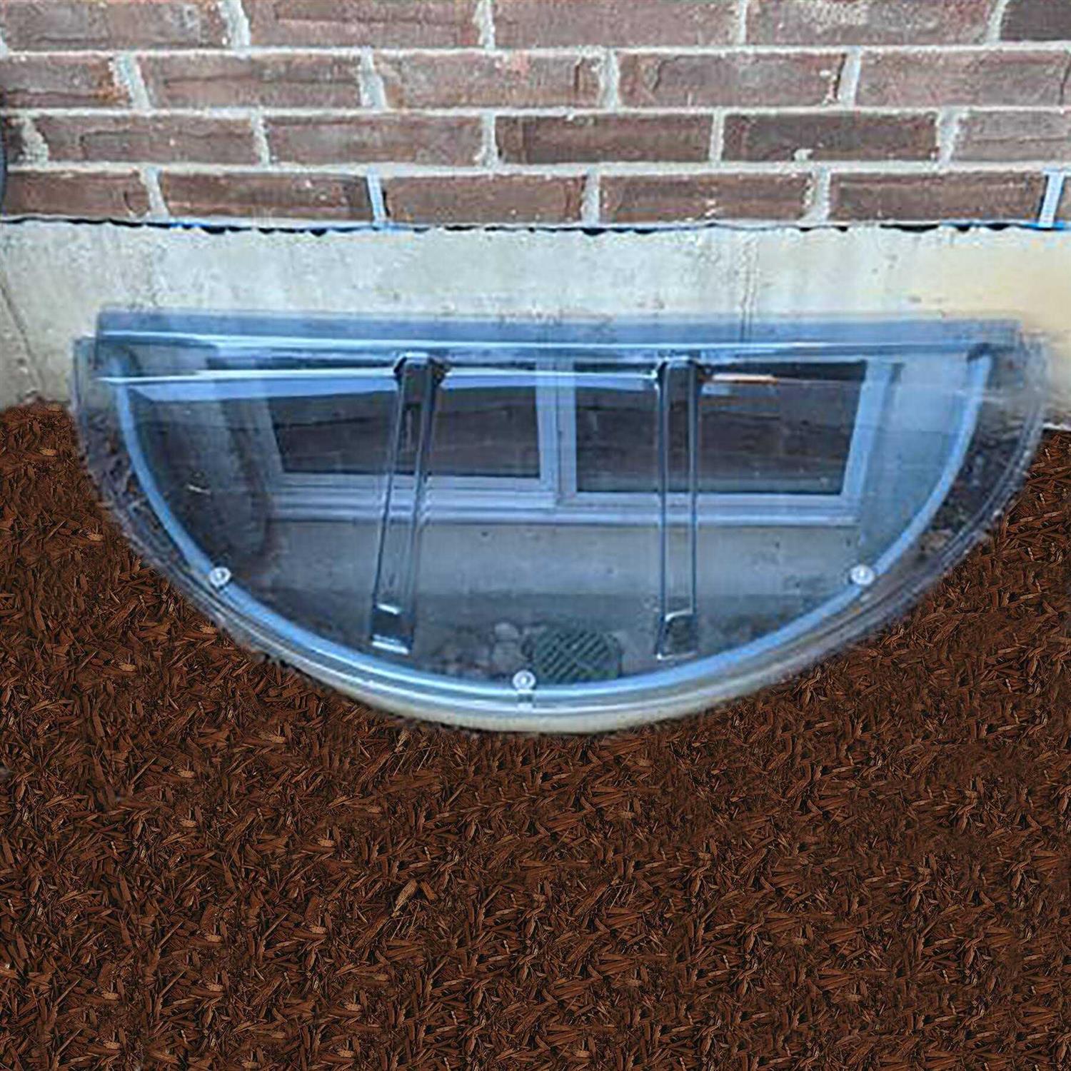 Shape Products 39 in. W x 17 in. D x 15 in. H Economy Round Bubble Window Well Cover 3917CBT - Zenithce
