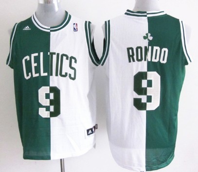 Boston Celtics #9 Rajon Rondo Revolution 30 Swingman Green/White Two Tone Jersey - Zenithce