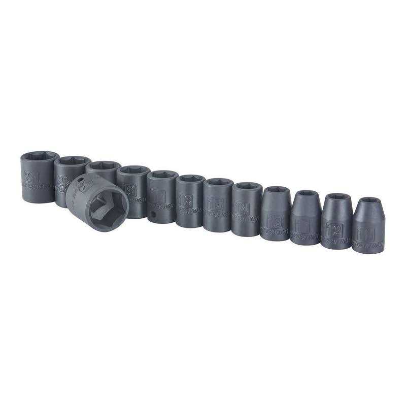 Pittsburgh 1/2 in. Drive Metric Impact Deep Socket Set - Zenithce