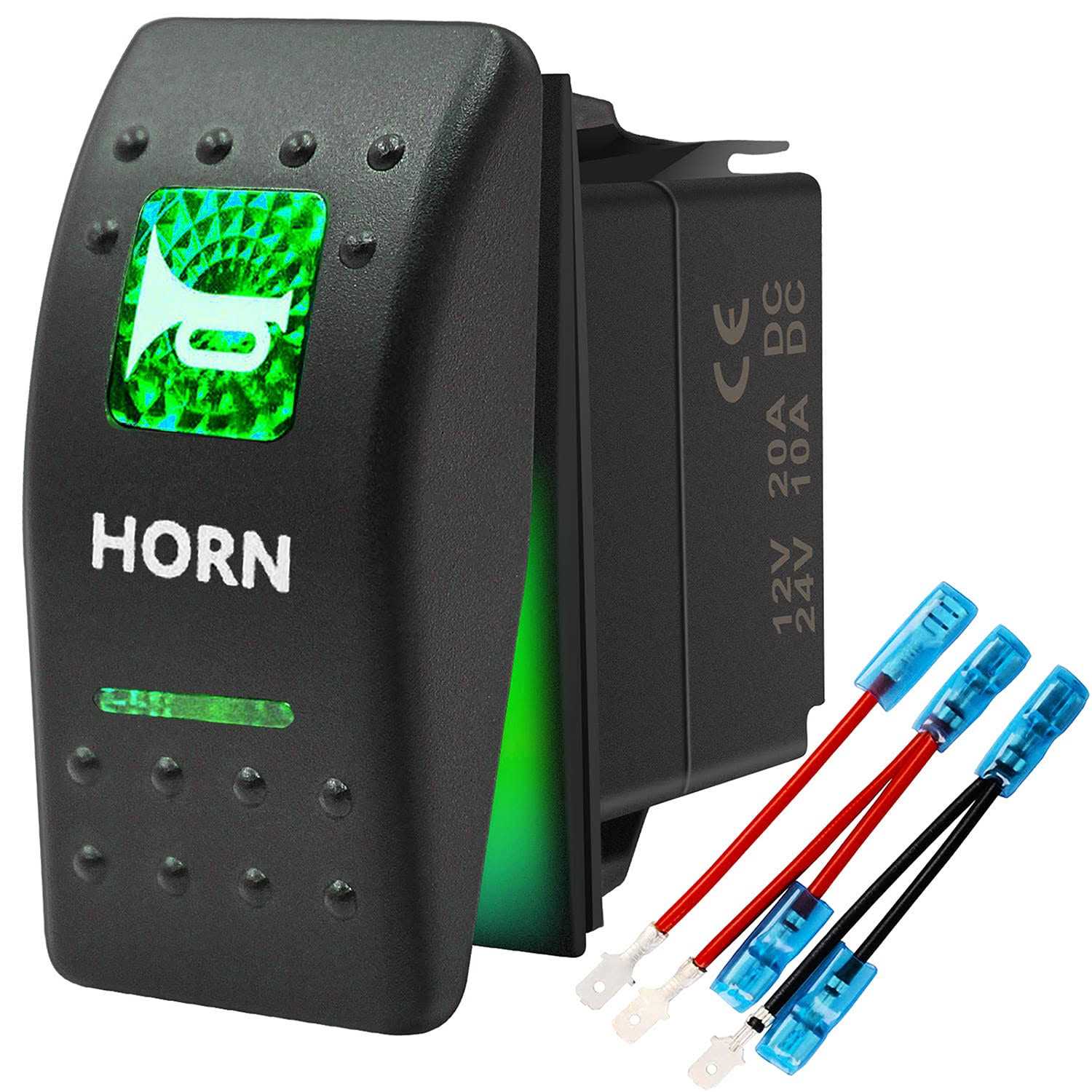 Momentary Horn Button Waterproof Rocker Switch Toggle On/off LED Light - Zenithce