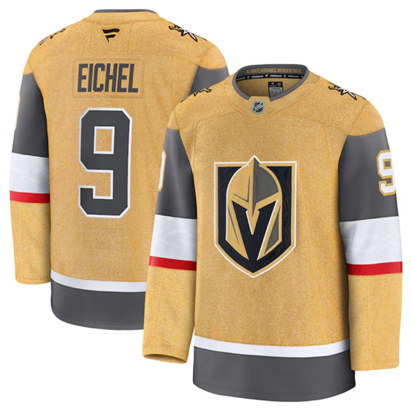 Vegas Golden Knights #9 Jack Eichel Gold 2024-25 Home Stitched Jersey - Zenithce