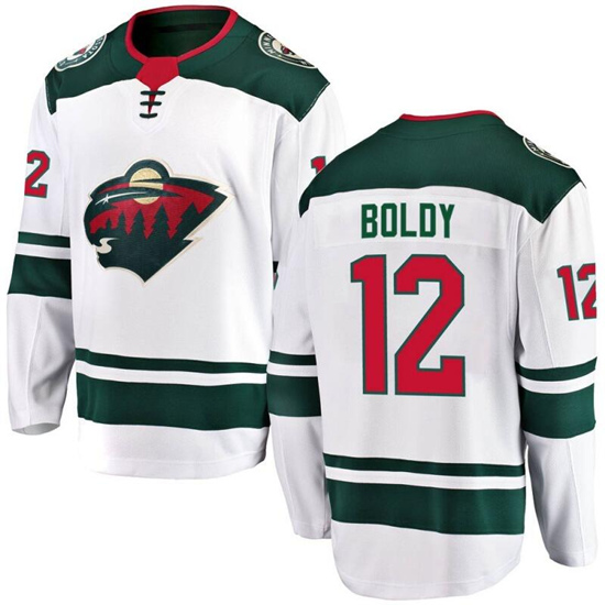 Minnesota Wild #12 Matthew Boldy 2021 Jersey White Away Breakaway Stitched Jersey - Zenithce