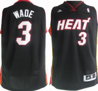 Miami Heat #3 Dwyane Wade Revolution 30 Swingman Black Jersey - Zenithce