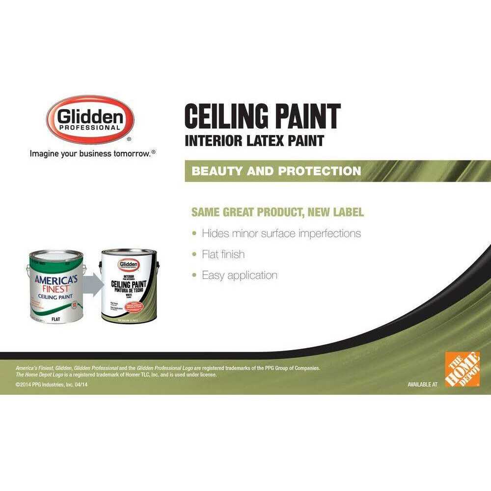 Glidden Ceiling 1 gal. High-Hiding White Interior Dead-Flat Ceiling Paint - Zenithce