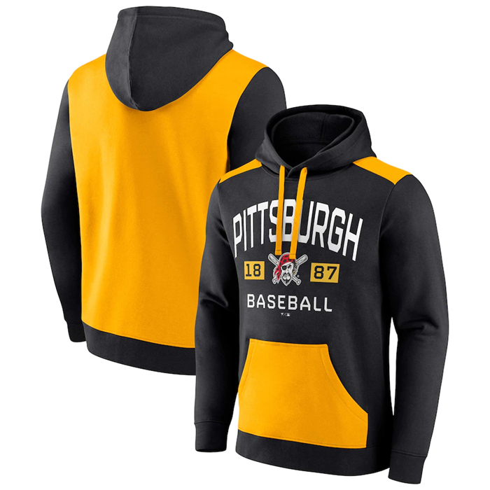 Pittsburgh Pirates Black Gold Chip In Pullover Hoodie - Zenithce