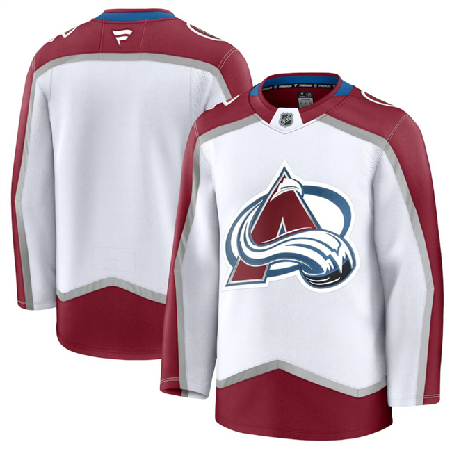 Colorado Avalanche Blank White 2024-25 Away Stitched Jersey - Zenithce