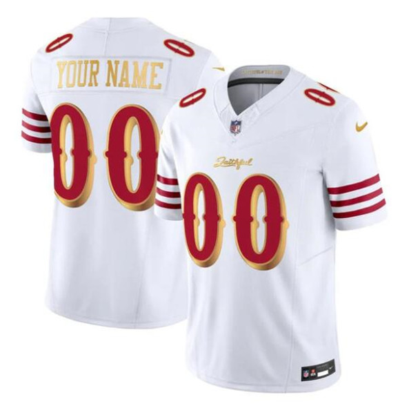 San Francisco 49ers Custom White Gold 2025 F.U.S.E. “Rivalries” Vapor Limited Stitched Jersey - Zenithce