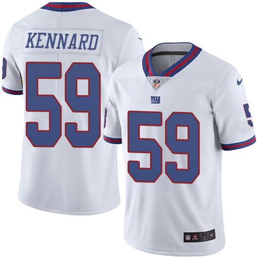 Giants #59 Devon Kennard White Stitched Limited Rush Nike Jersey - Zenithce