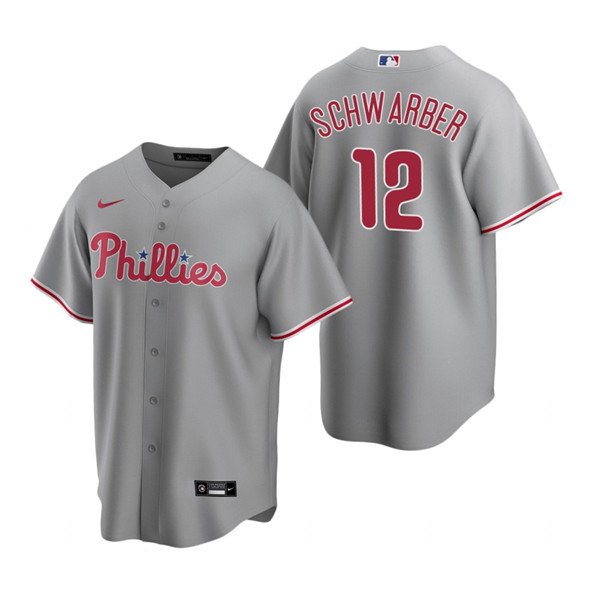 Philadelphia Phillies #12 Kyle Schwarber Gray Cool Base Stitched Jersey - Zenithce