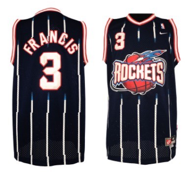 Houston Rocket #3 Steve Francis ABA Hardwood Classic Swingman Navy Blue Jersey - Zenithce
