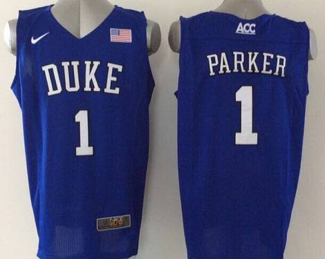 Duke Blue Devils #1 Jabari Parker 2015 Blue Jersey - Zenithce