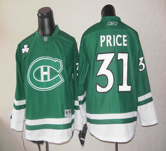 Canadiens St Patty's Day #31 Carey Price Green Stitched Jersey - Zenithce