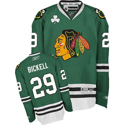 Blackhawks #29 Bryan Bickell Green Stitched Jersey - Zenithce