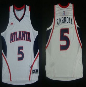 Revolution 30 Atlanta Hawks #5 DeMarre Carroll White Stitched Jersey - Zenithce