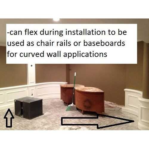 Flex Trim HD 105 11/16 in. x 11/16 in. x 144 in. Polyurethane Flexible Quarter-Round MOULDING - Zenithce