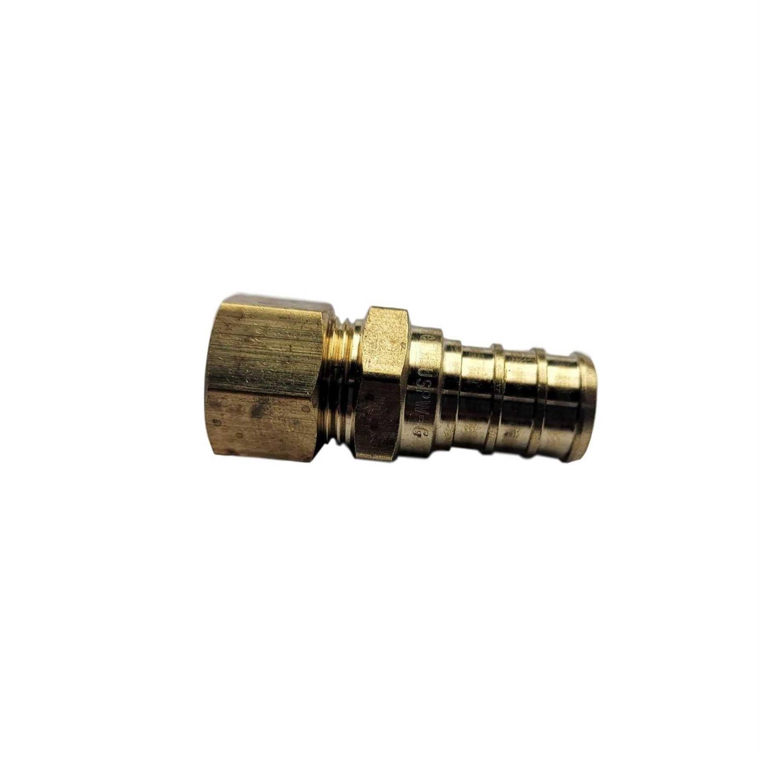 XFITTING 1/2 Pex X 3/8 OD Compression Straight Adapter - Zenithce