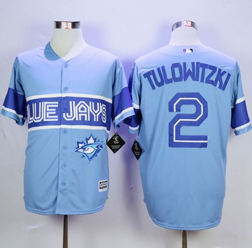 Blue Jays #2 Troy Tulowitzki Light Blue Exclusive New Cool Base Stitched Jersey - Zenithce