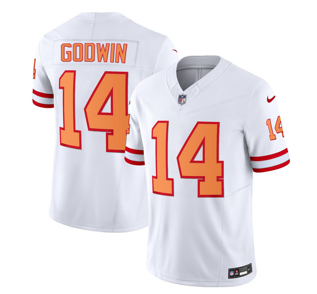 Tampa Bay Buccaneers #14 Chris Godwin 2023 F.U.S.E. White Throwback Limited Stitched Jersey - Zenithce