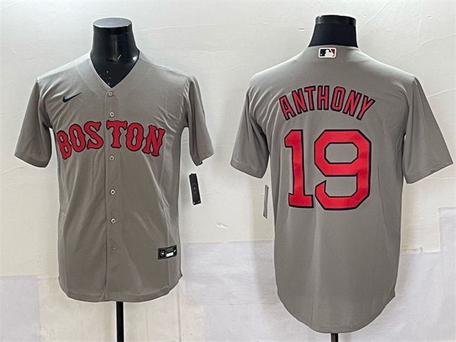 Boston Red Sox #19 Roman Anthony Gray Cool Base Stitched Jersey - Zenithce