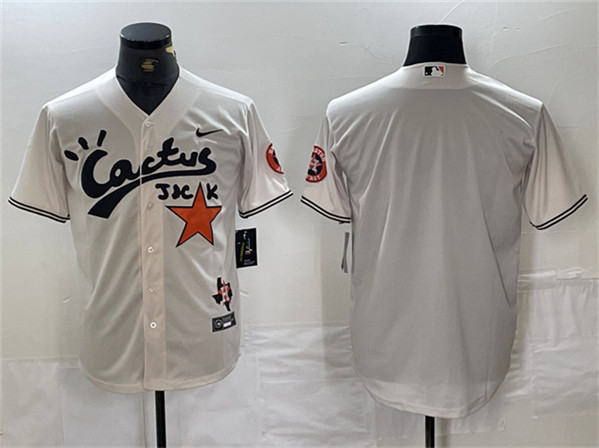 Houston Astros Blank Cream Cactus Jack Vapor Premier Limited Stitched Jersey - Zenithce