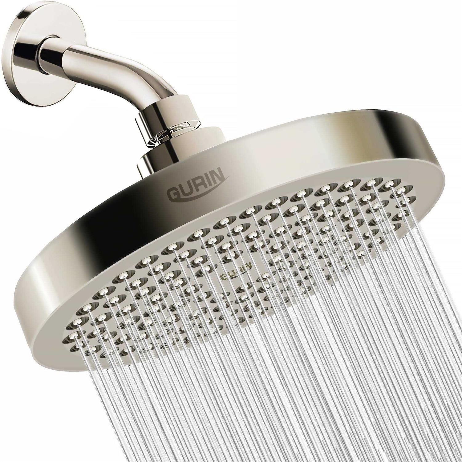 Gurin Shower Head High Pressure Rain Luxury Bathroom Showerhead with Chrome Plated Finish - Zenithce