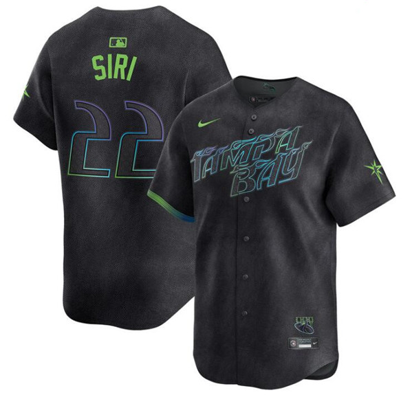Tampa Bay Rays #22 Jose Siri Charcoal 2024 City Connect Limited Stitched Jersey - Zenithce