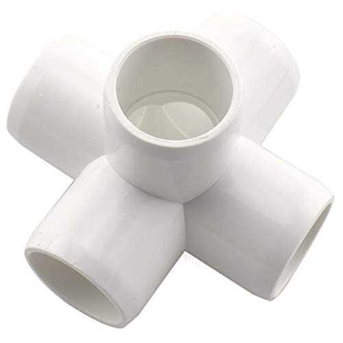 SDTC Tech 4-Pack PVC Fitting Way Furniture Grade Pipe Elbow Connector for DIY PVC Shelf Garden Support Structure Storage Frame - Zenithce