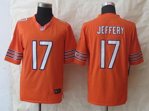 Bears #17 Alshon Jeffery Orange Alternate Stitched Limited Nike Jersey - Zenithce