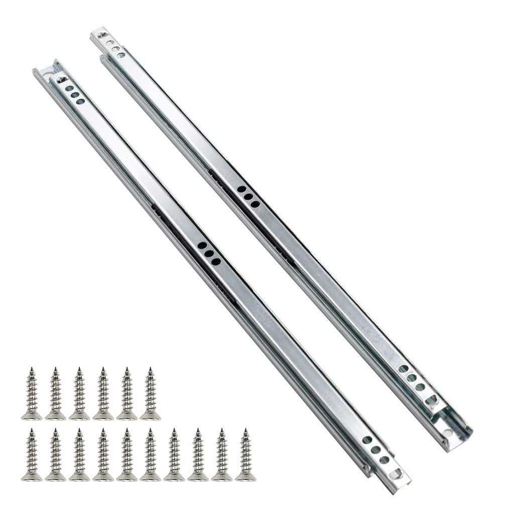yoohey Metal Drawer Slides Ball Bearing Two Way Slide Track Rail 0.7 inch Wide - Zenithce