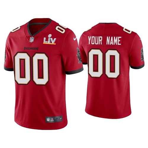 Tampa Bay Buccaneers Customized Custom Red 2021 Super Bowl LV Limited Stitched Jersey - Zenithce