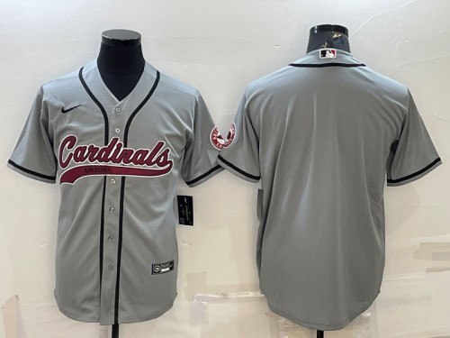 Arizona Cardinals Blank Gray With Patch Cool Base Stitched Jersey - Zenithce