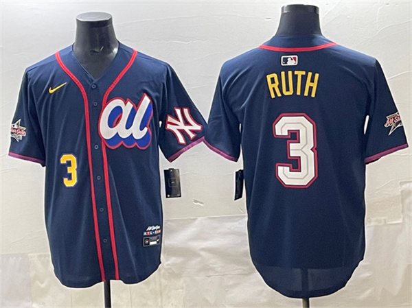 American League #3 Babe Ruth Navy 2025 All-Star Edition Limited Stitched Jersey - Zenithce