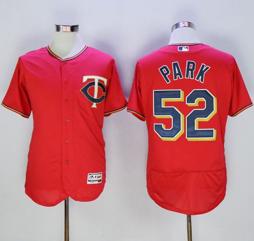 Twins #52 Byung-Ho Park Red Flexbase Authentic Collection Stitched Jersey - Zenithce