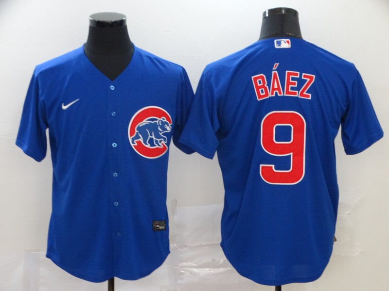 Chicago Cubs #9 Javier Baez Blue Cool Base Stitched Jersey - Zenithce