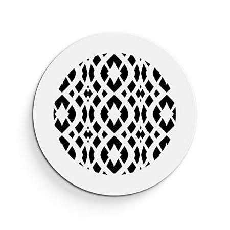 Saba Home Decor Saba Air Vent Cover Grille – Acrylic Plexiglass 10 Round Duct Opening (12 Round Overall) White Finish Decorative Registers for Walls and Ceilings - Zenithce