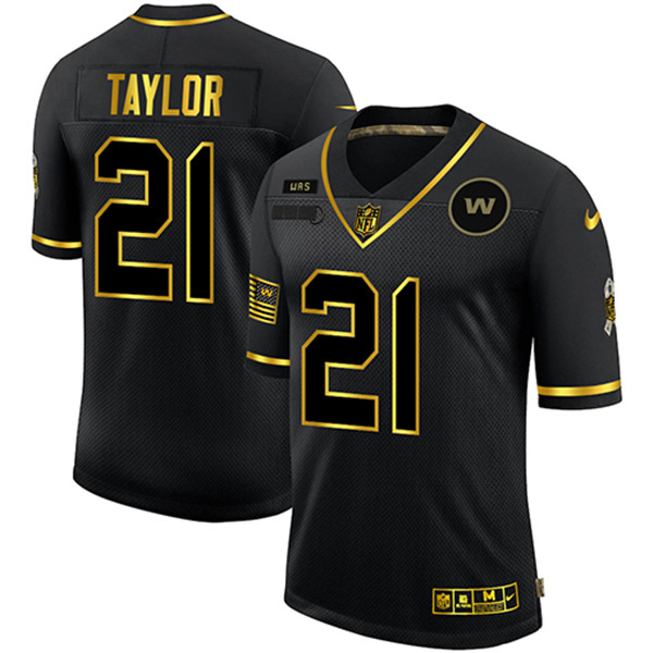 Washington Football Team #21 Sean Taylor 2020 Black Gold Salute To Service Limited Stitched Jersey - Zenithce