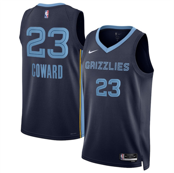 Memphis Grizzlies #23 Cedric Coward Navy 2025 Draft Icon Edition Stitched Jersey - Zenithce